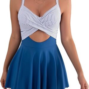 NWT One Piece Skirt Swimsuit Tummy Control